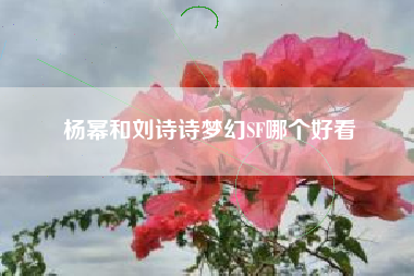 杨幂和刘诗诗梦幻SF哪个好看