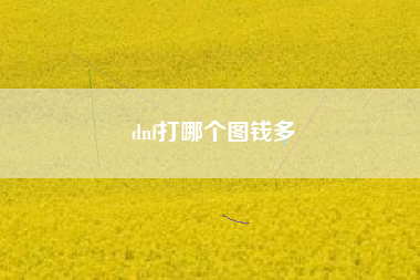 dnf打哪个图钱多