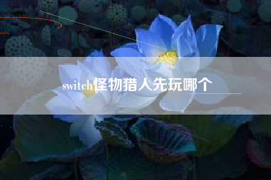 switch怪物猎人先玩哪个