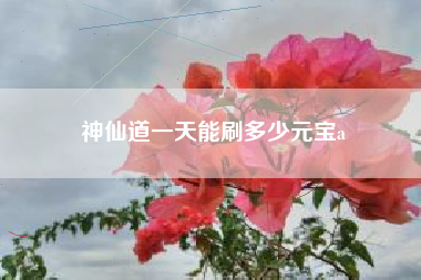 神仙道一天能刷多少元宝a