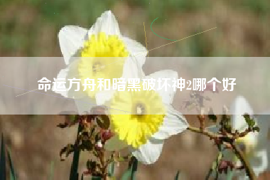 命运方舟和暗黑破坏神2哪个好