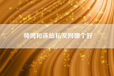 师傅和诛仙私发网哪个好